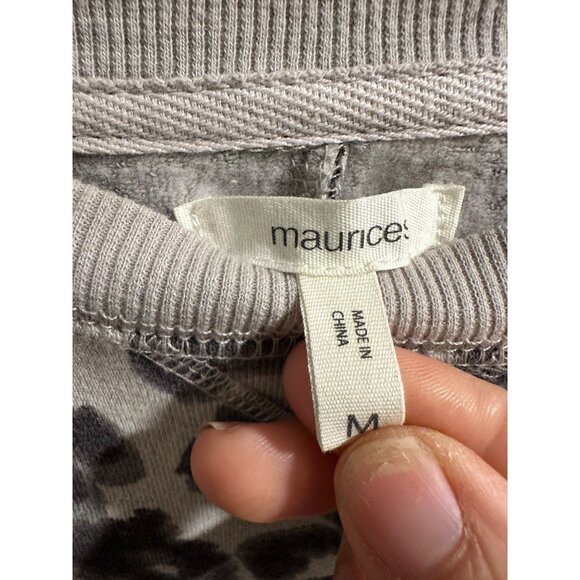 🌸3/$15🌸Maurices Womens Leopard Print Sweater Medium Grey & Black - Picture 4 of 6